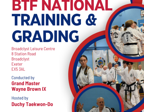 BTF National Training & Grading November 2026 poster